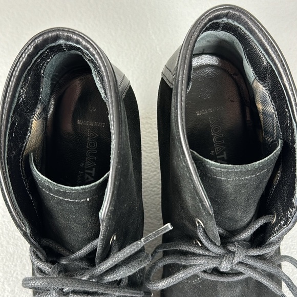 Aquatalia by Marvin K Cassie Suede Lace Up Wedge Bootie. Size 38. US 8. - Picture 11 of 13